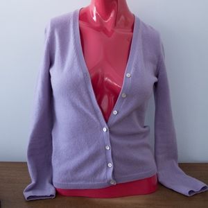 Ann Taylor Lavender Cashmere Cardigan